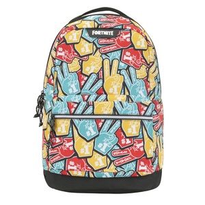 18" Licensed FORTNITE Red Yellow #1 Victory Royale Logo Backpack Laptop Bag